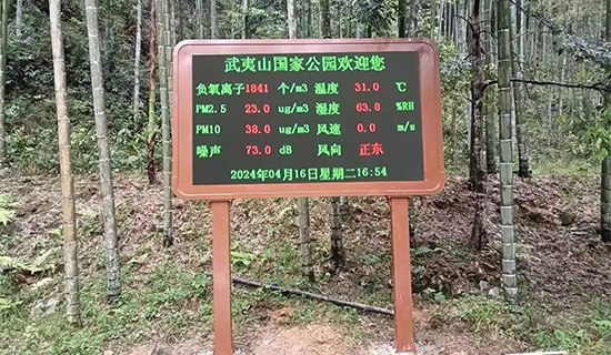 智能监测生态指标,直观展现风景区天然康养环境